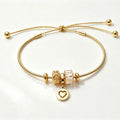 Gold Heart Charm Bracelet