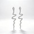 Crystal Snake Drop Earrings