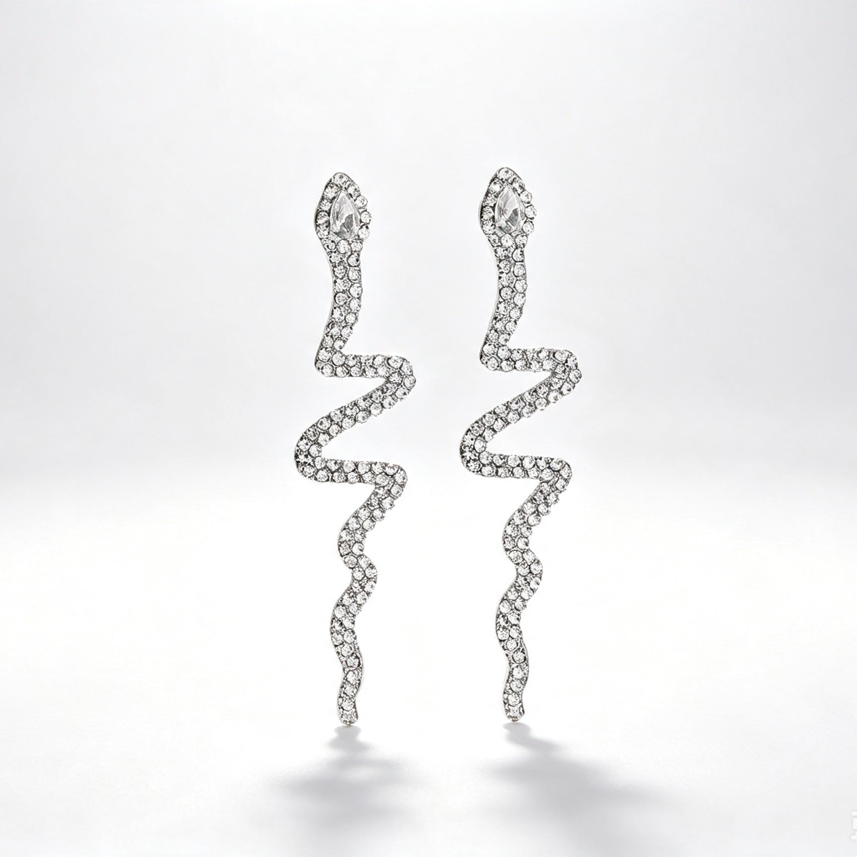 Crystal Snake Drop Earrings