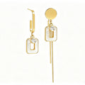 Asymmetric Mother of Pearl Drop Earrings