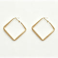 Oversized Gold Square Hoop Earrings