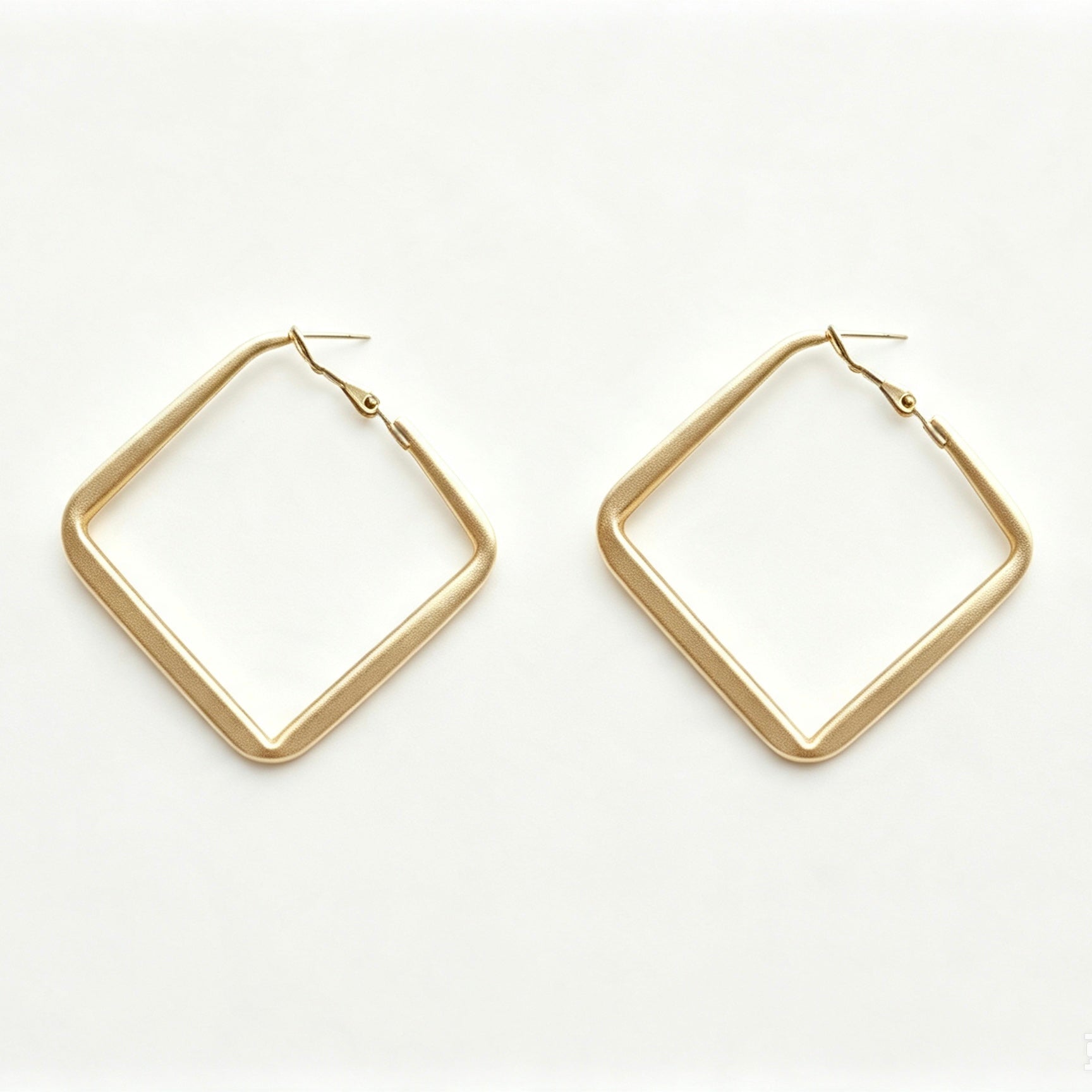 Oversized Gold Square Hoop Earrings