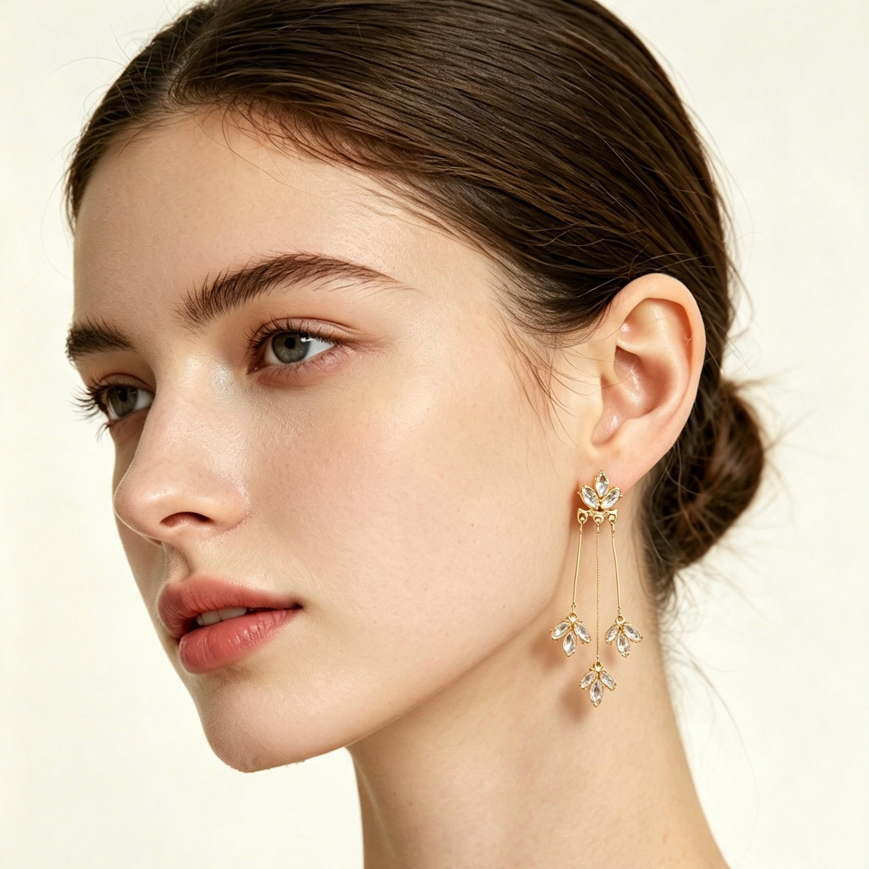 Crystal Marquise Tassel Drop Earrings