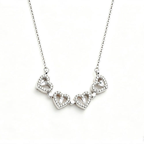2-in-1 Crystal Clover Heart Magnetic Necklace
