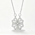 2-in-1 Crystal Clover Heart Magnetic Necklace