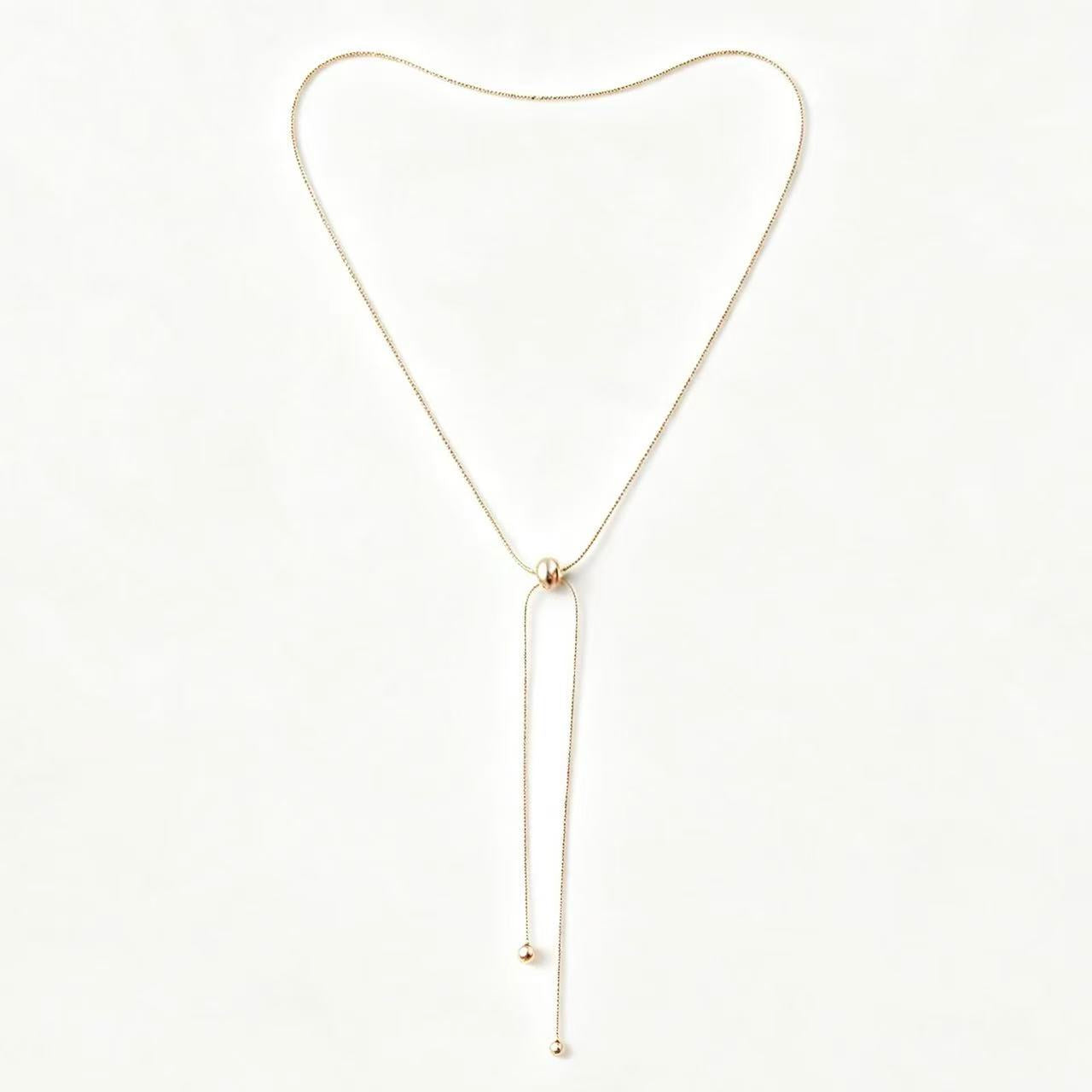Adjustable Slider Lariat Necklace
