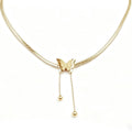 Butterfly Tassel Snake Chain Necklace