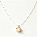 Swirl Nest Pearl Pendant Necklace