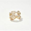 Gold Diamond Chain Link Ring